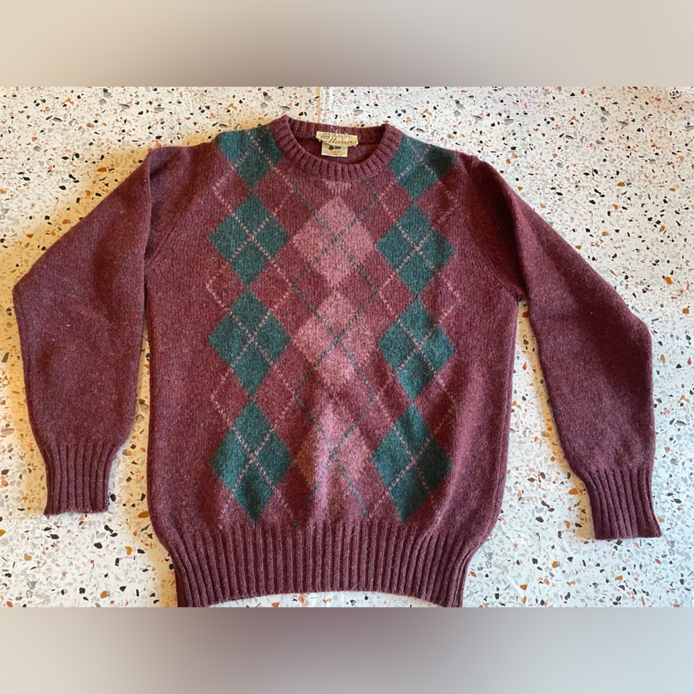 Vintage 100% Shetland Wool knitted sweater